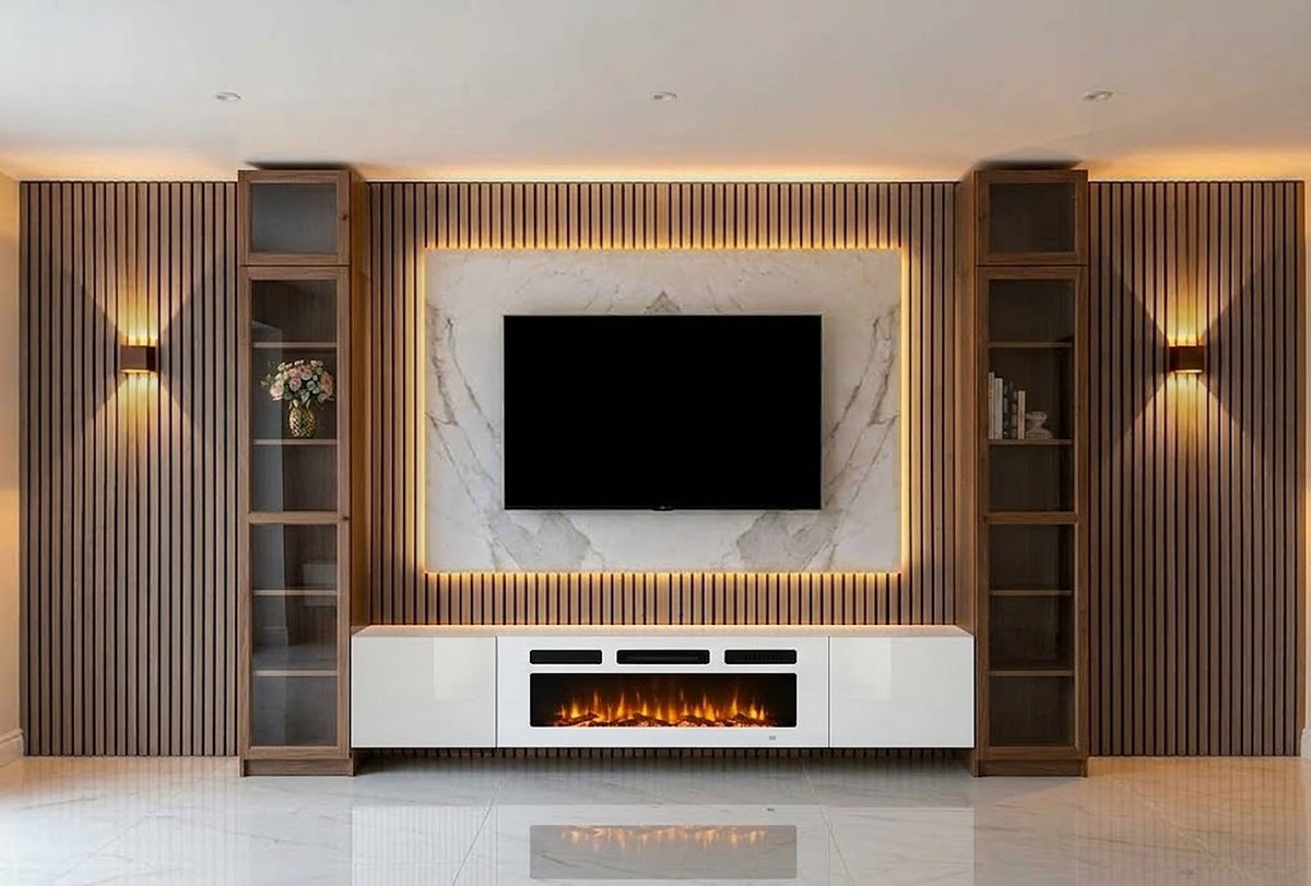 Slat panel wall or full media wall: which one fits your room?
