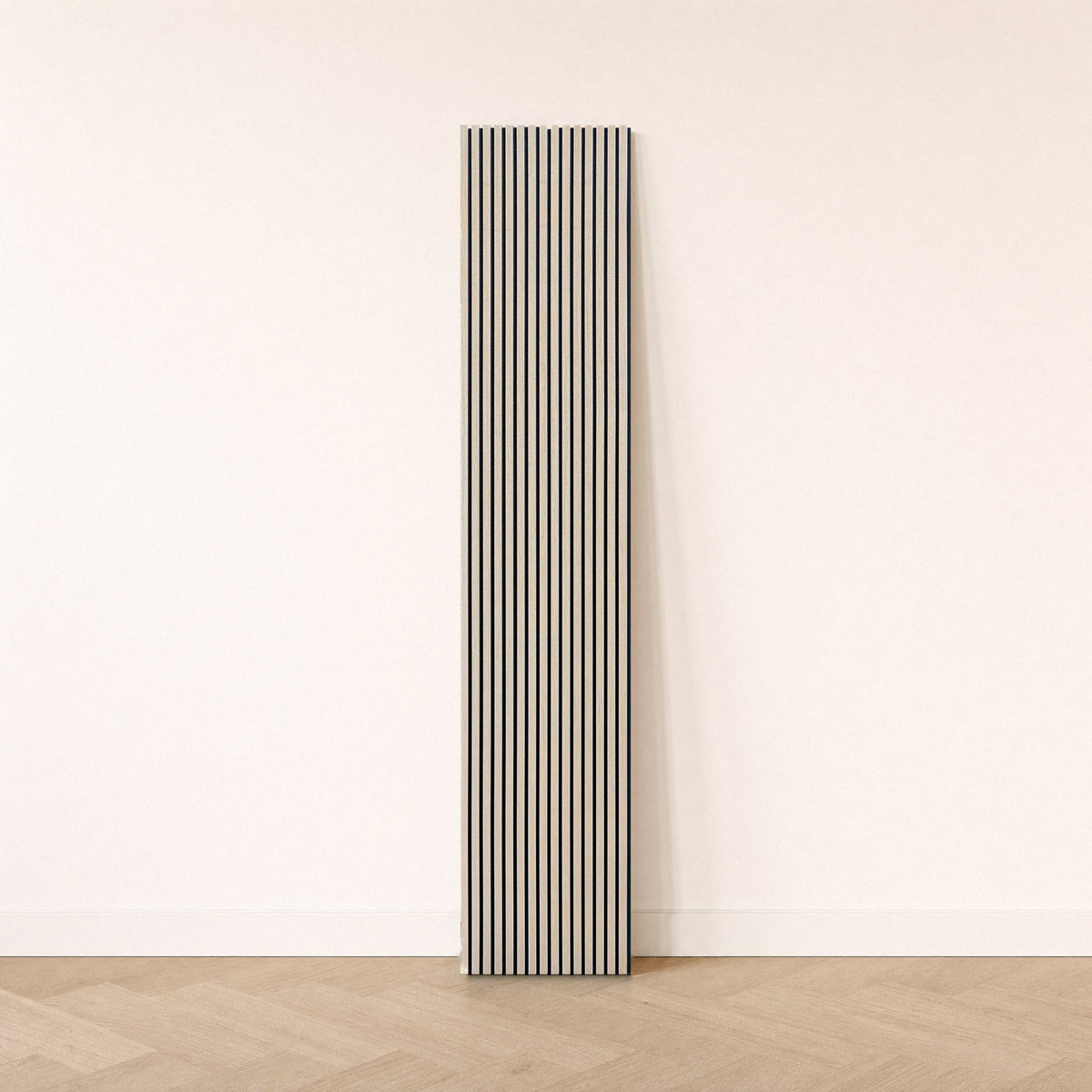White oak acoustic slat wall panel